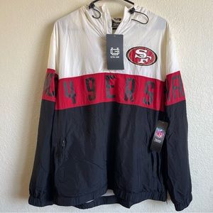 San Francisco 49ers Packable Windbreaker Quarter Zip Jacket Ultra Game NFL